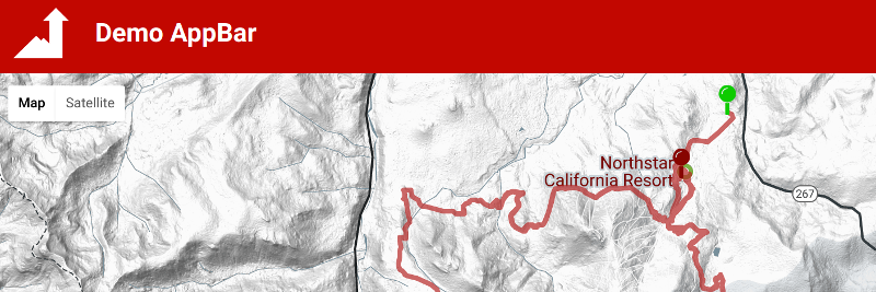 Demo AppBar with map