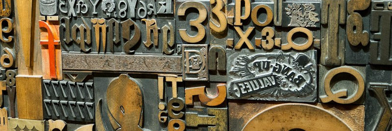 type faces from newspaper printing presses