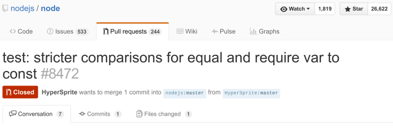 screenshot of Github