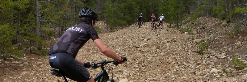 Mountain biking on the Leadville Blvd.