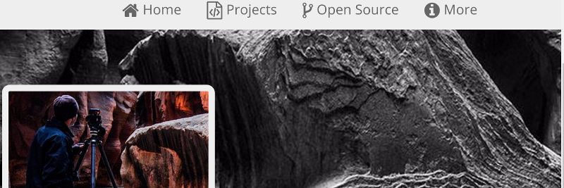 Header of a website